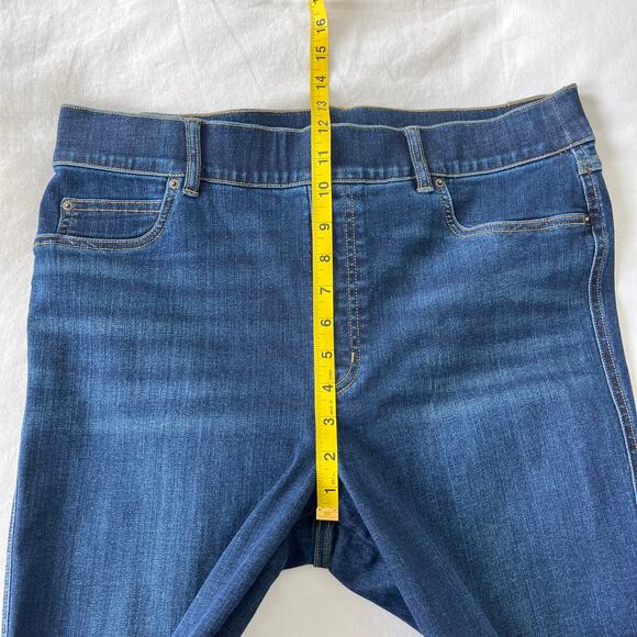 SPANX Midnight Shade Flare Denim Stretch High Rise Jeans, Size XL Tall - Picture 8 of 13